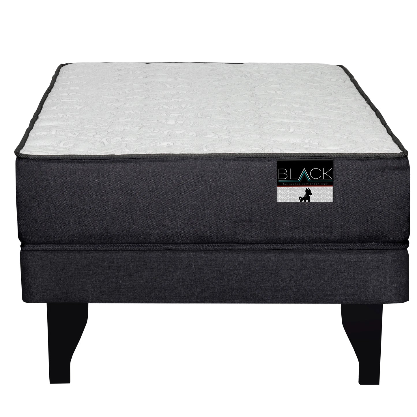 Cama Europea Roma Black 1,5P