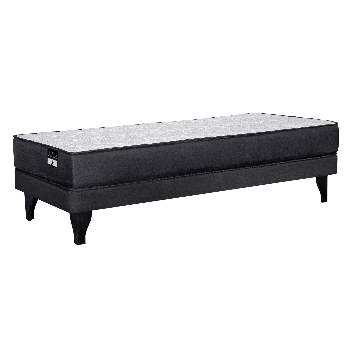 Cama Europea Roma Black 1,5P