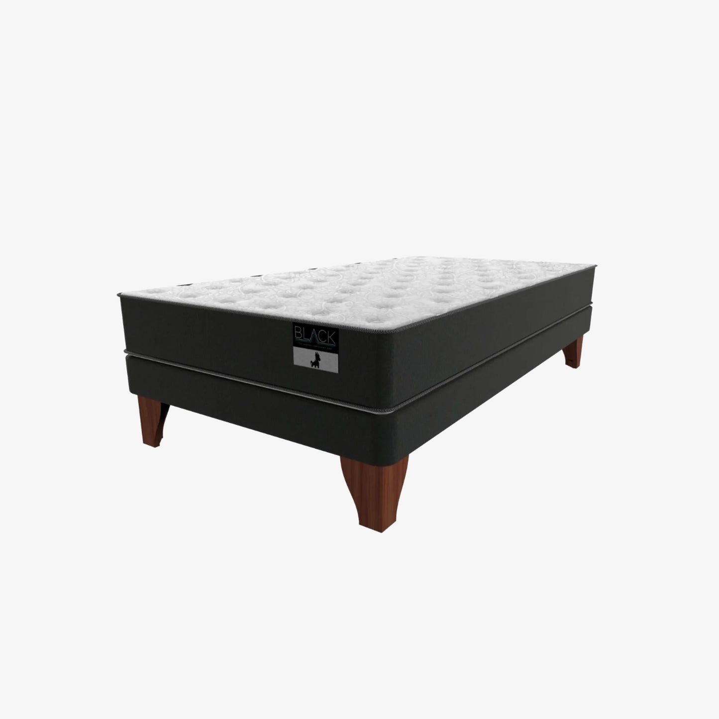 Cama Europea Roma Black 1,5P