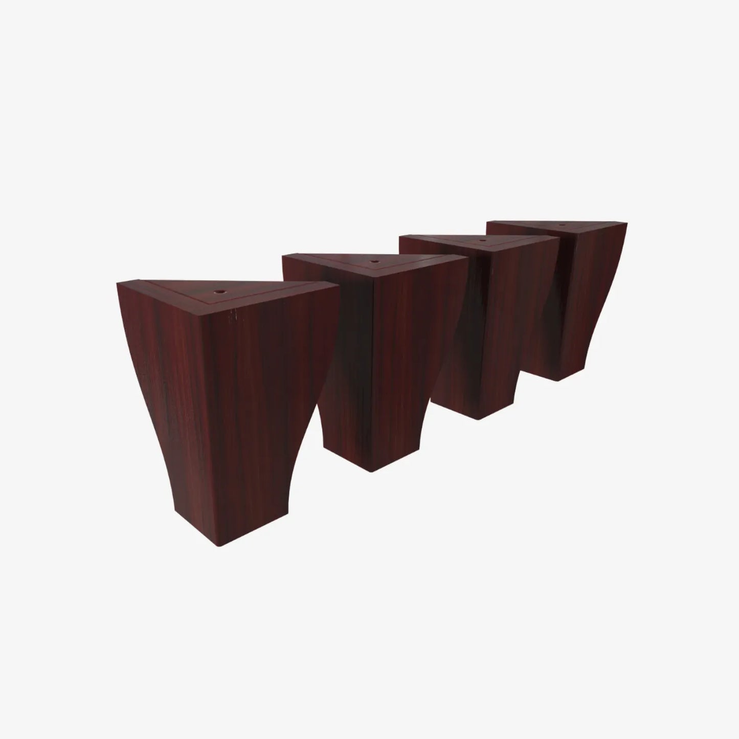 Set 4 Patas Roma Madera 20 Cm Caoba
