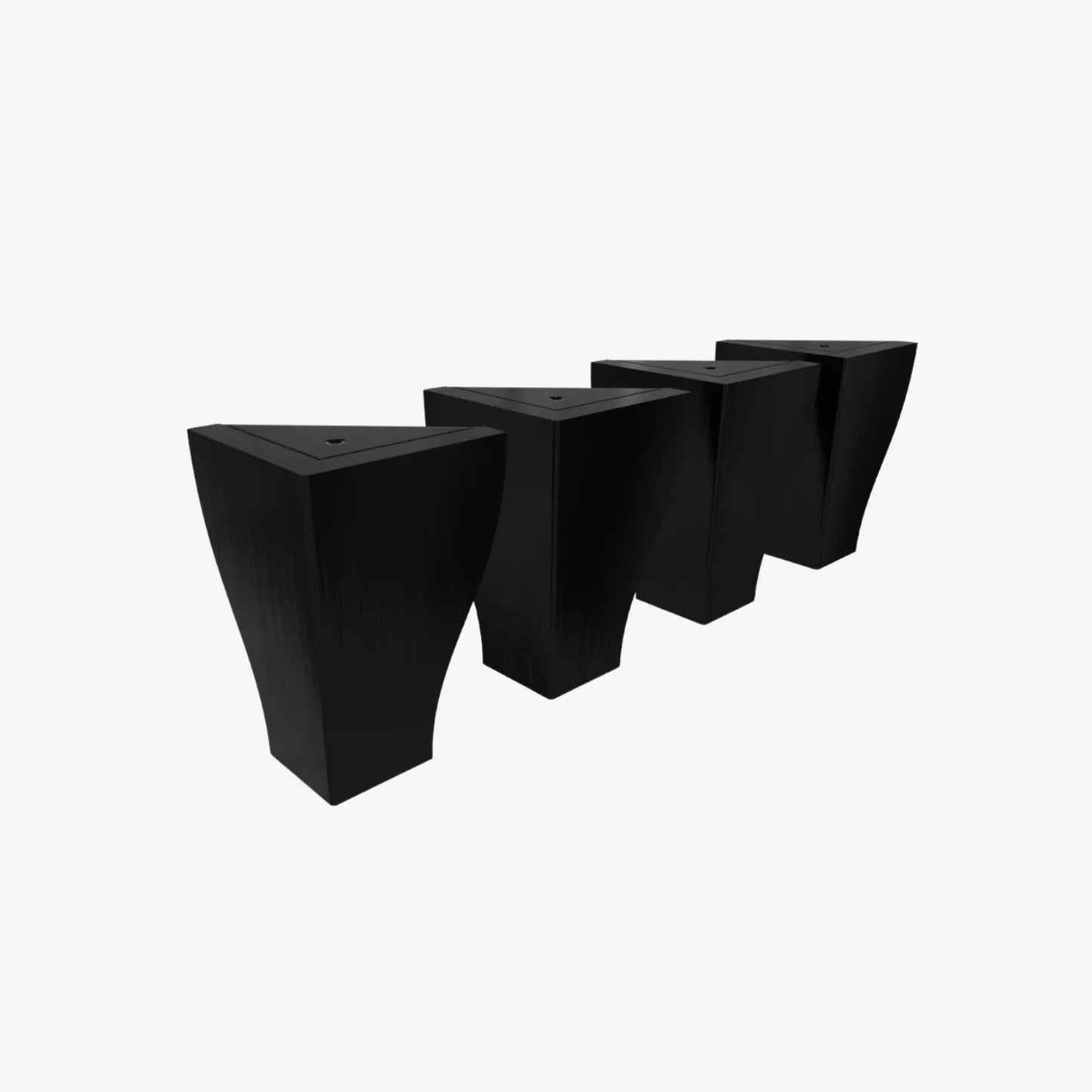 Set 4 Patas Roma Madera 20 Cm Negro