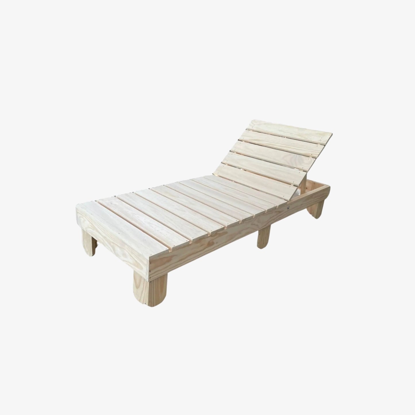 Reposera Roma Reclinable Madera Natural 70X190 Cm